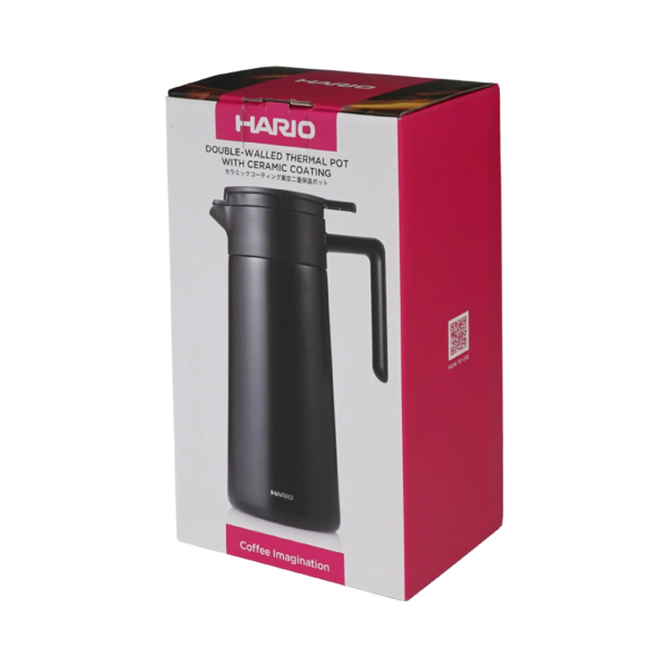 Hario Thermal Server Ceramic Coating CHP-800-B 800ml: Black/White Stainless steel body