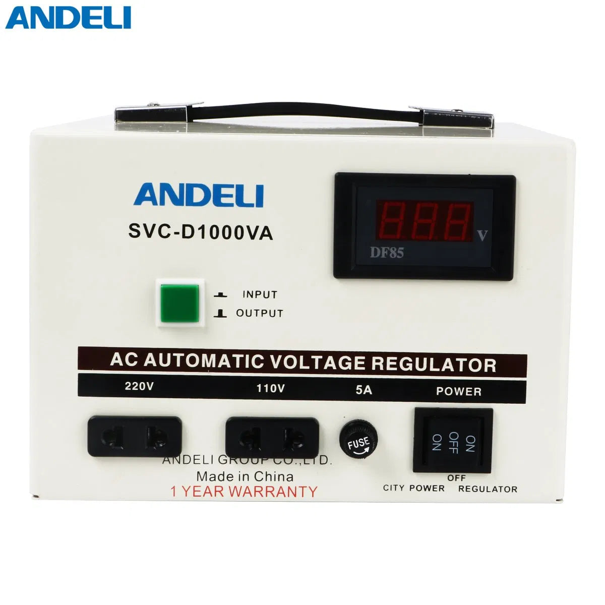 Andeli AC Voltage Stabilizer SVC 1000 VA 1 KW Single (1) Phase 220V
