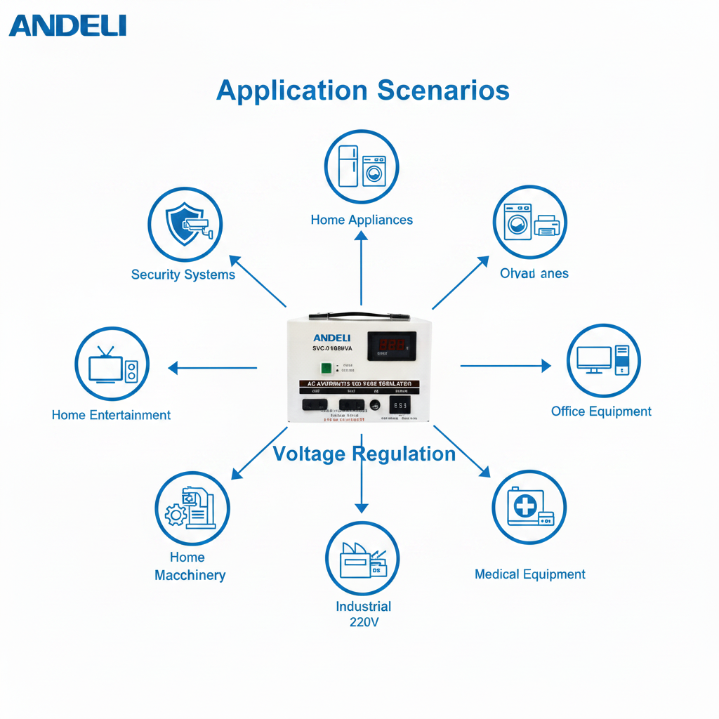 Andeli AC Voltage Stabilizer SVC 1000 VA 1 KW Single (1) Phase 220V