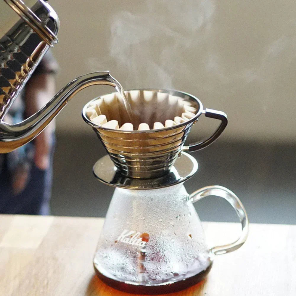 Kalita Wave 185 Stainless Steel Dripper – 2-4 Cups image 3