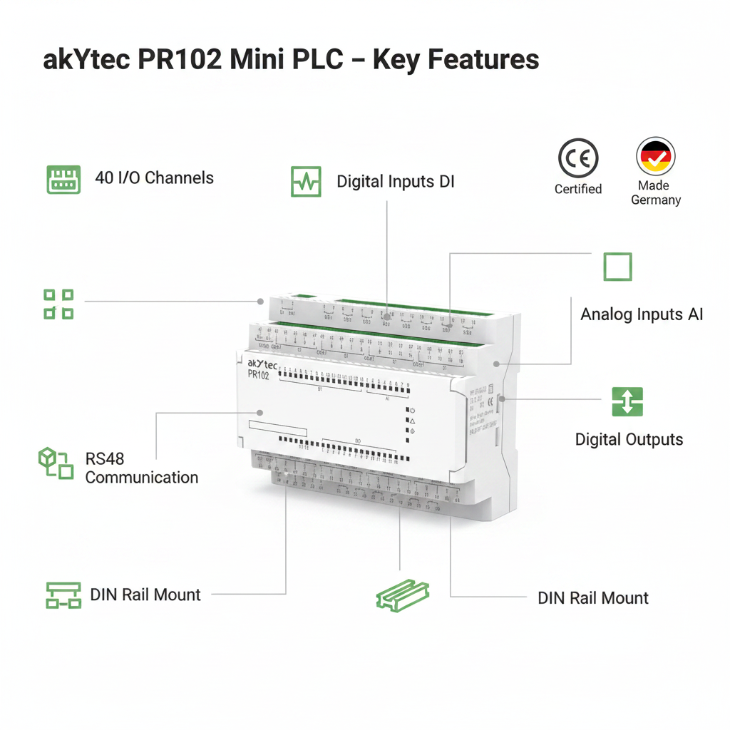 Akytec PR102 Mini PLC 40 I/O