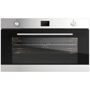 Baumatic BMEO96E9BL 90cm Built-in Electric Fan Oven & Grill, 125L, Stainless Steel