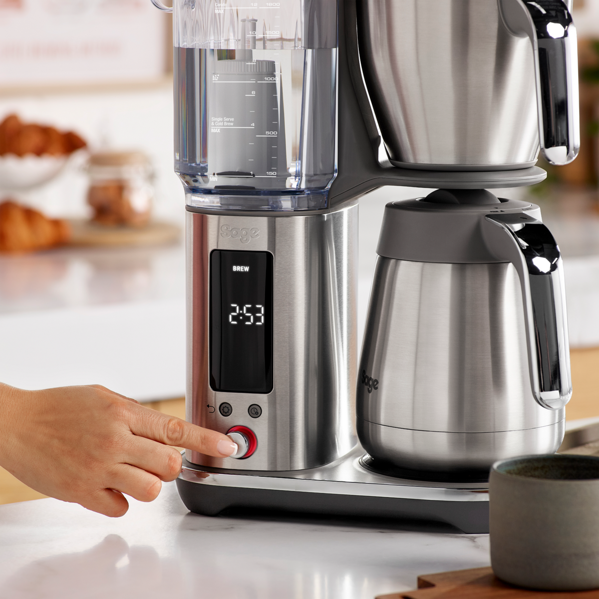 Sage SDC465BSS4GUK1: The Luxe Brewer™ Thermal Stainless Steel