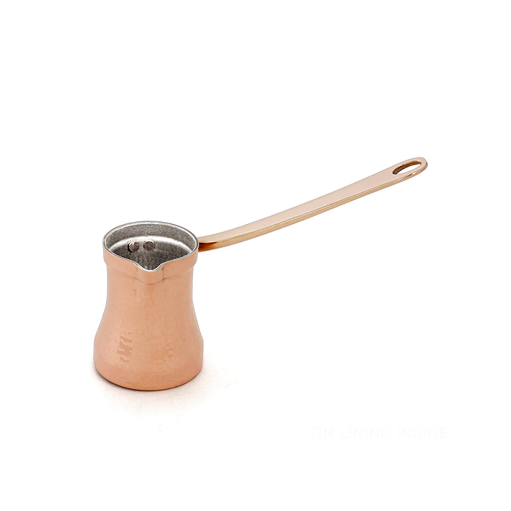 SOY C1 Copper Turkish Coffee Pot - Tin Lining Inside, Right 140ml Medium