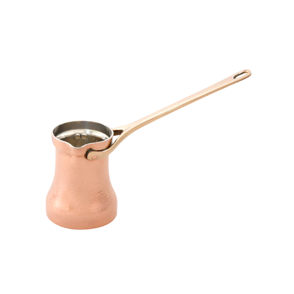 SOY Copper Cezve Turkish Coffee Pot Silver Lining – Right Handed C1