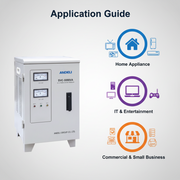 Andeli Voltage Stabilizer SVC 5000 VA 5 KW Single (1) Phase 110V Stand