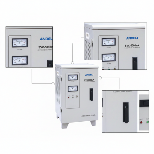 Andeli Voltage Stabilizer SVC 5000 VA 5 KW Single (1) Phase 110V Stand