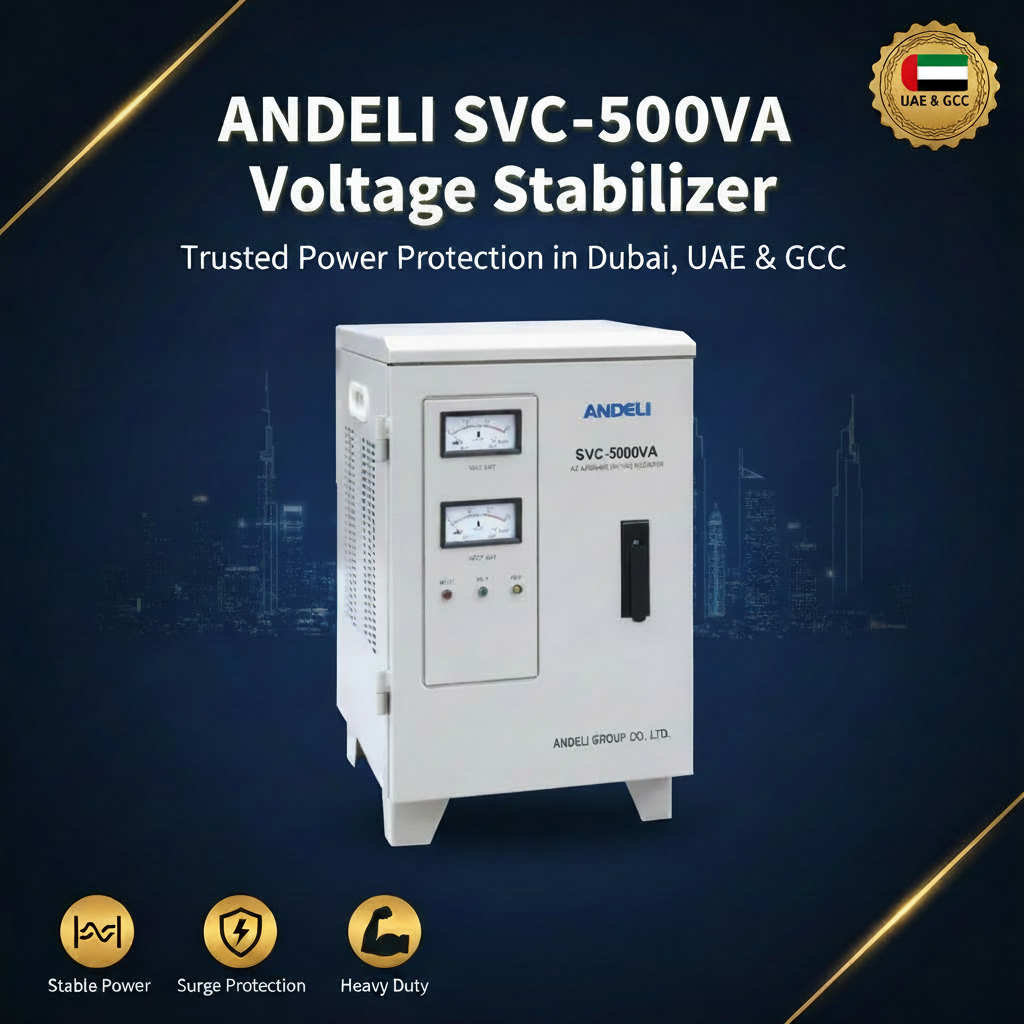Andeli Voltage Stabilizer SVC 5000 VA 5 KW Single (1) Phase 110V Stand