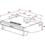 TEKA C 6310 60cm Classical integrated hood with 3 speeds and 1 motor