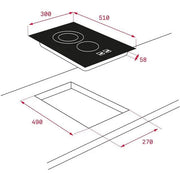 TEKA TZC 32320 BK TTC 30cm Modular Vitroceramic Hob with Touch Control