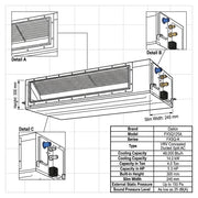 Daikin Ducted Splits for VRV Systems 4.0 Ton 14.0 kW 5.3 HP 48,000 Btu/h FXSQ125A