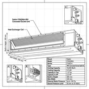 Daikin Ducted Splits for VRV Systems 1.5 Ton 5.3 kW 2.0 HP 18,000 Btu/h FXSQ50A