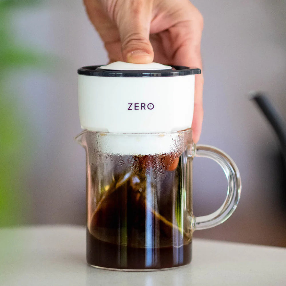 Trinity Zero Coffee Press, Portable Manual Coffee Brewer, White, 8 oz – Compact Espresso & Coffee Maker for Travel, Camping, and Home Use