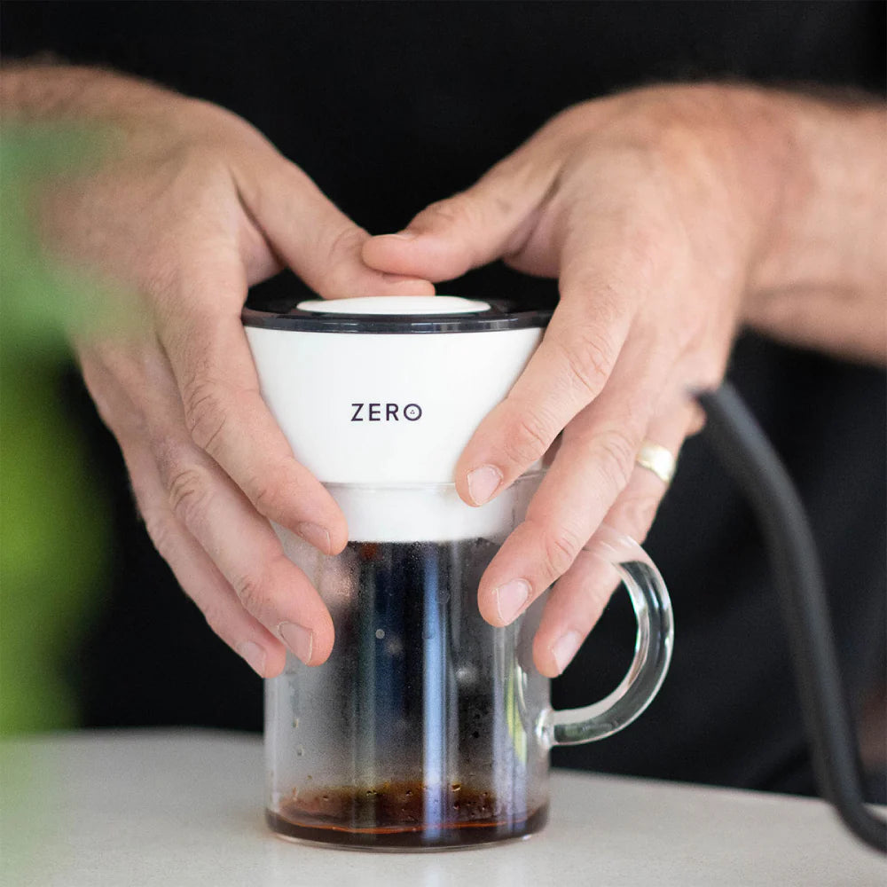 Trinity Zero Coffee Press, Portable Manual Coffee Brewer, White, 8 oz – Compact Espresso & Coffee Maker for Travel, Camping, and Home Use
