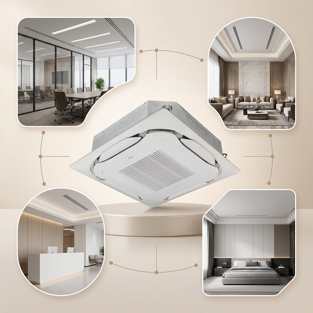 Daikin Cassette Splits for VRV Systems 1.0 Ton 3.6 kW 1.3 HP 12,000 Btu/h FXFSQ32ARV1 White