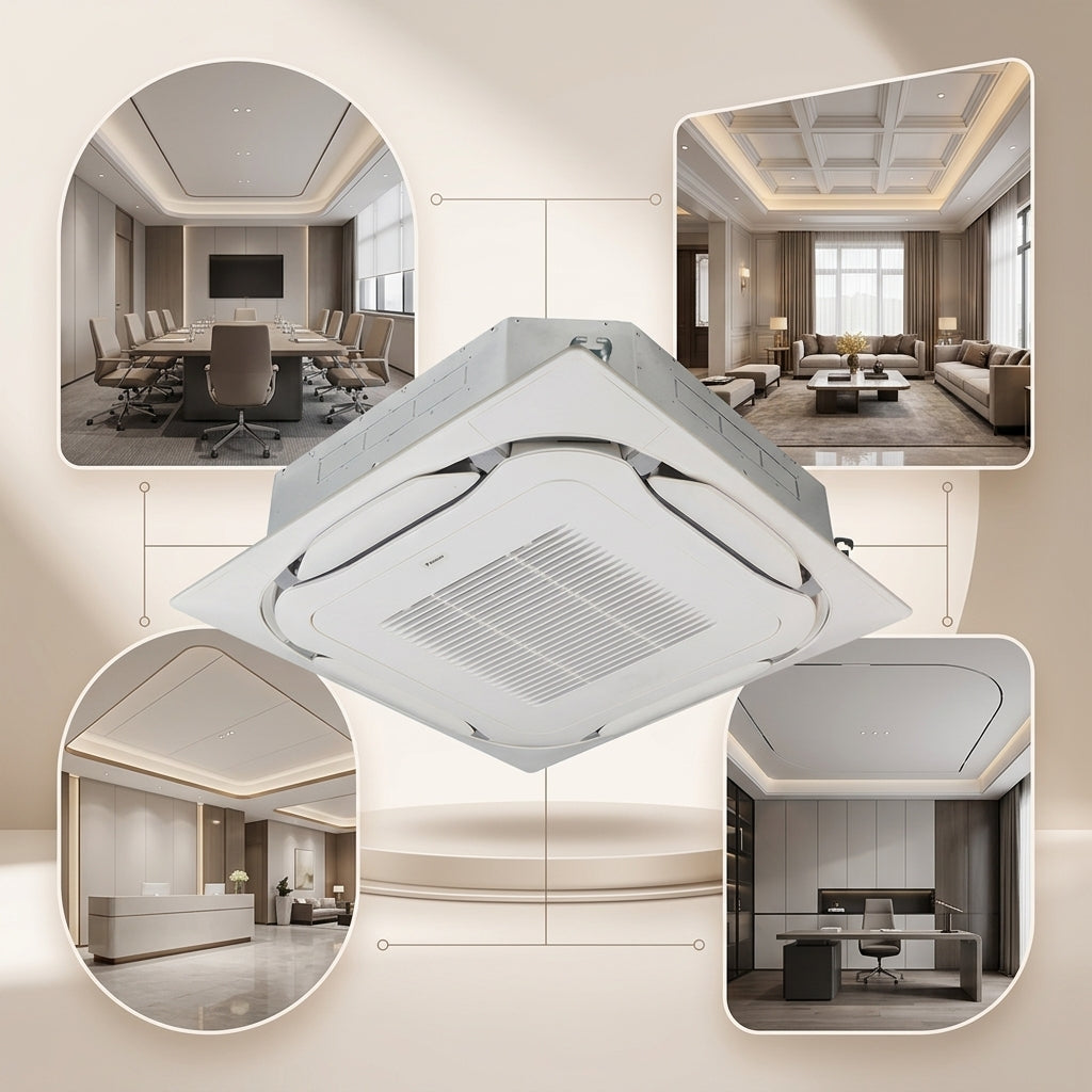 Daikin Cassette Splits for VRV Systems 1.2 Ton 4.5 kW 1.6 HP 15,000 Btu/h FXFSQ40ARV1 White