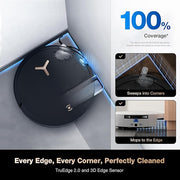 ECOVACS DEEBOT X8 PRO Omni Robot Vacuum and Mop, OZMO Roller Instant Self-Washing Mopping,18000Pa Suction Hot Water Mop Washing, Auto Cleaning Solution Adding, Hot Air-Drying, Self-Emptying