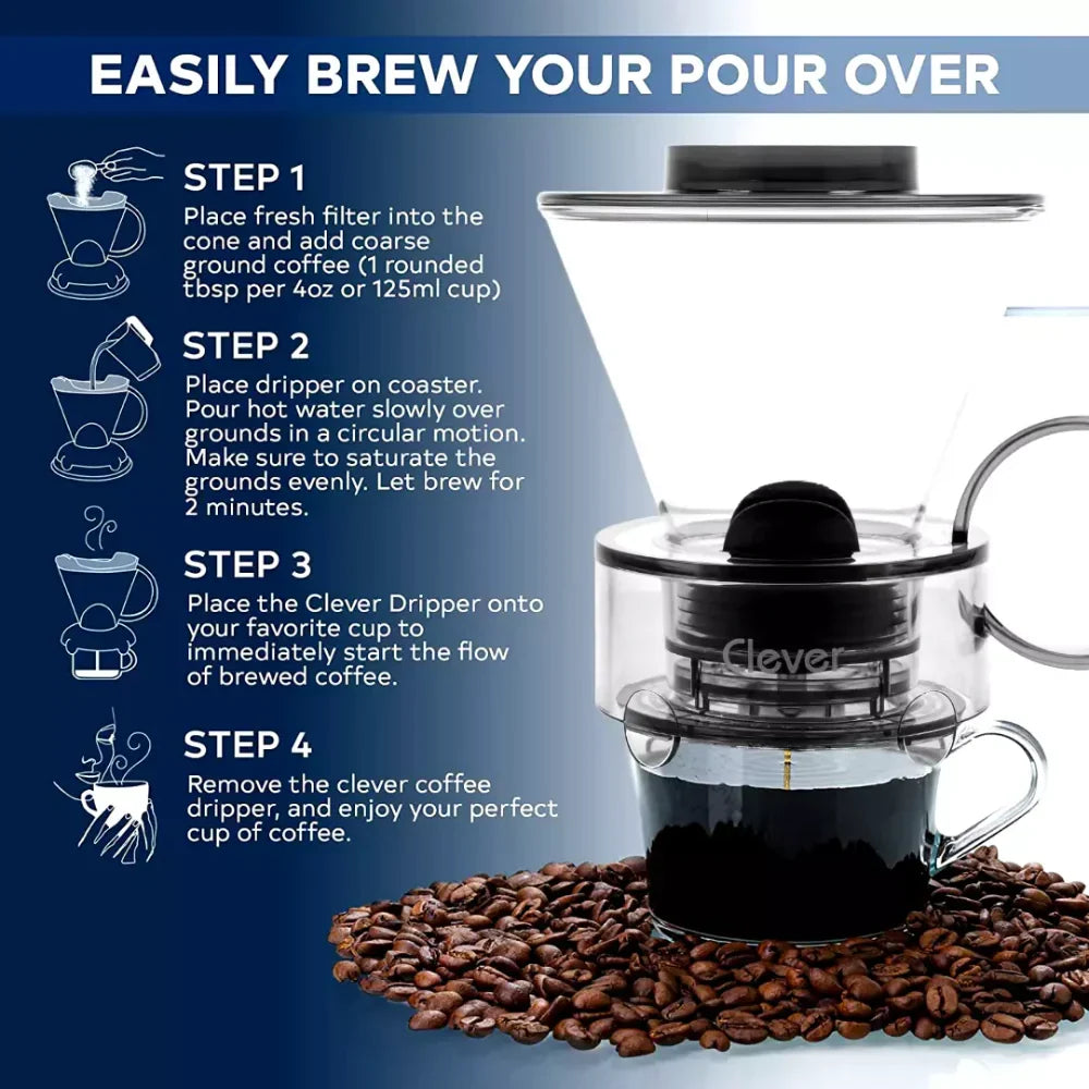 Easily brew your pour over with handy clever dripper step by step guide image